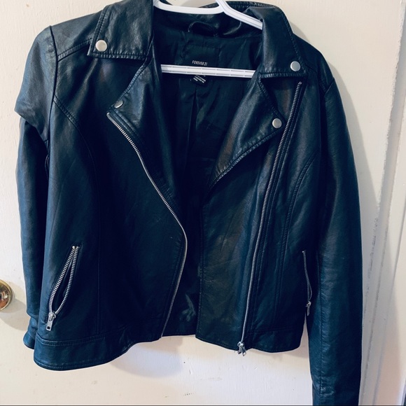 Forever 21 Jackets & Blazers - Black Leather Moto Jacket